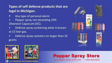 is pepper spray legal in michigan